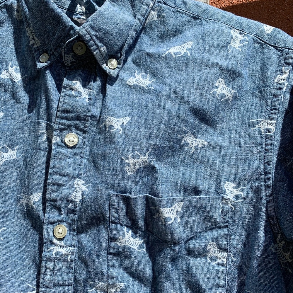 Bonobos short sleeve zebra print  button up 🦓